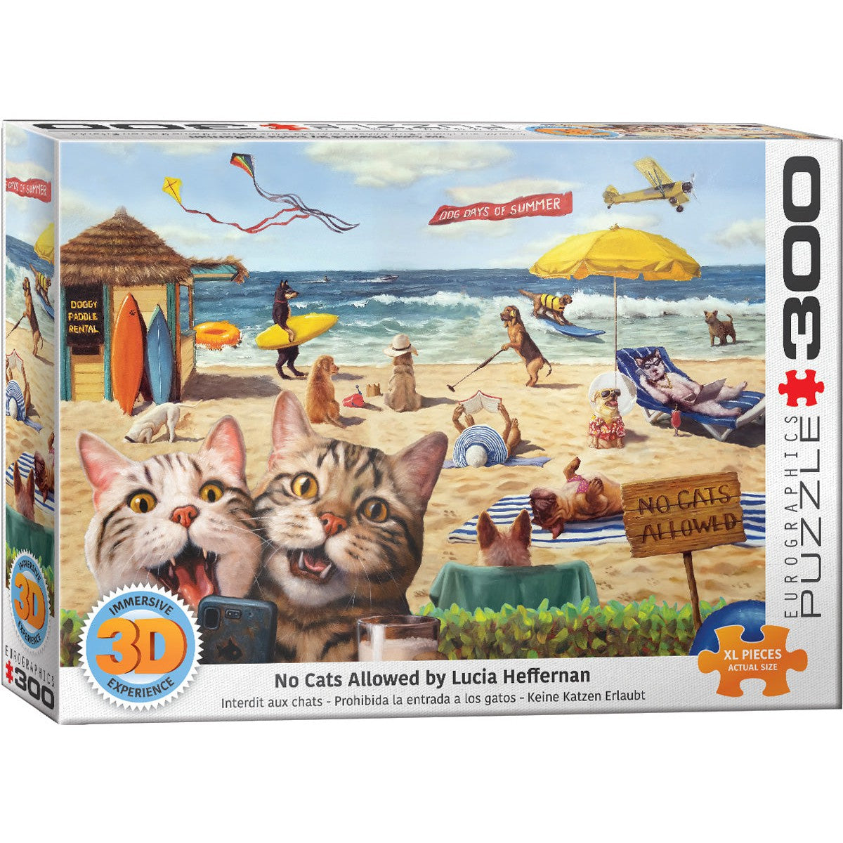 No Cats Allowed – 300 Large Piece 3D Lenticular Jigsaw Puzzle