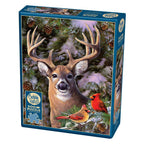One Deer Two Cardinal - 500 Piece Jigsaw Puzzle