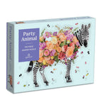 Party Animal - 750 Piece Zebra Shaped Jigsaw Puzzle