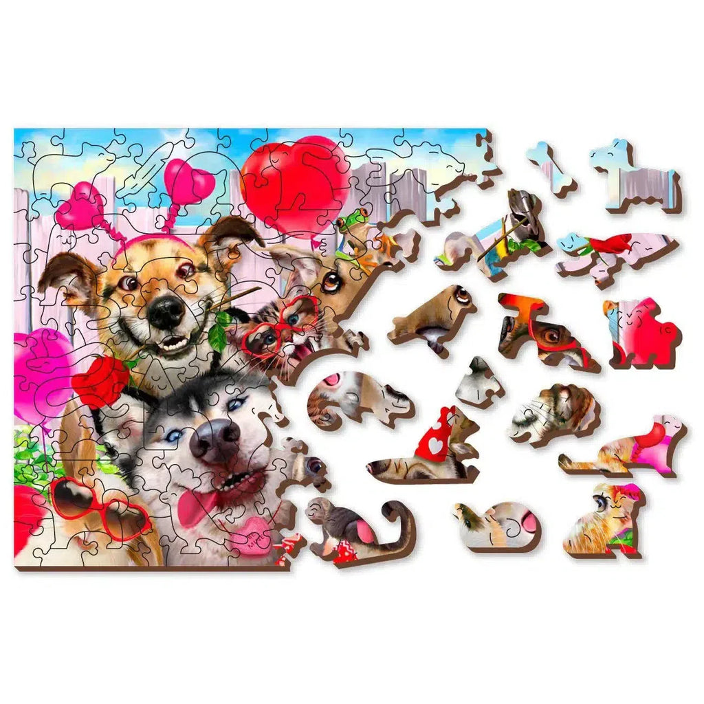 Party Time Animals - 300 Piece Wood Jigsaw Puzzle