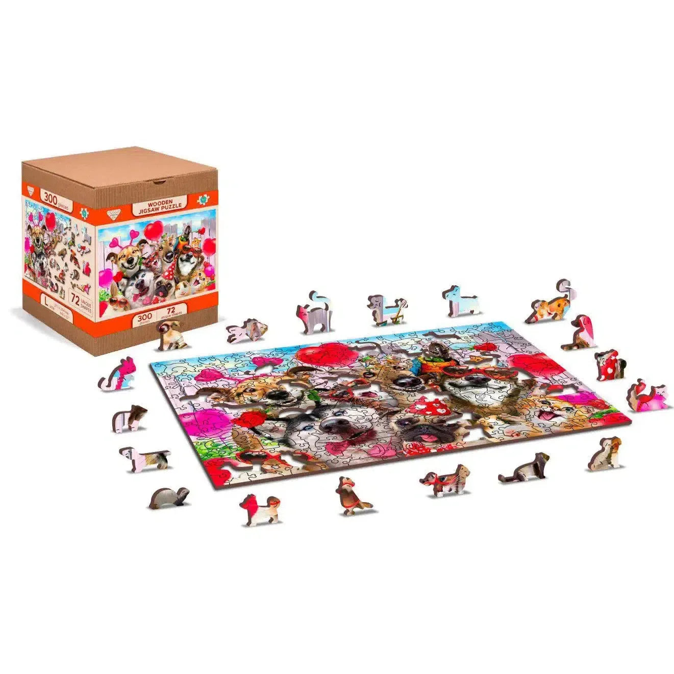 Party Time Animals - 300 Piece Wood Jigsaw Puzzle