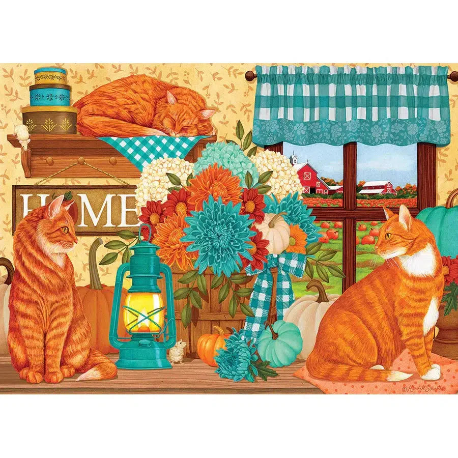 Pumpkin Patch Cats – 500 Piece Jigsaw Puzzle