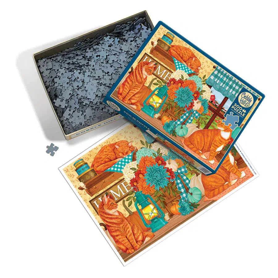 Pumpkin Patch Cats – 500 Piece Jigsaw Puzzle