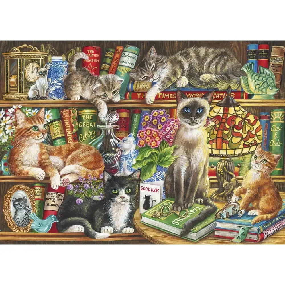 Puss In Books - 1000 Piece Jigsaw Puzzle