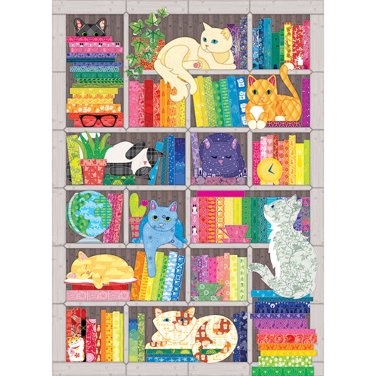 Rainbow Cat Quilt – 1000 Piece Jigsaw Puzzle