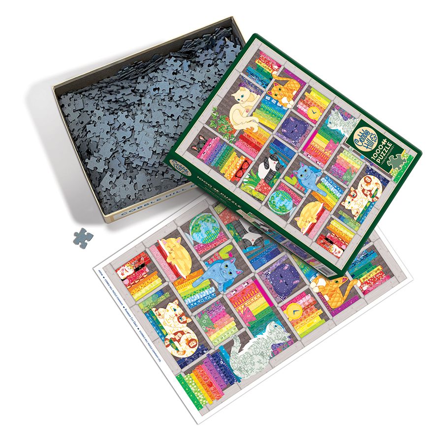 Rainbow Cat Quilt – 1000 Piece Jigsaw Puzzle