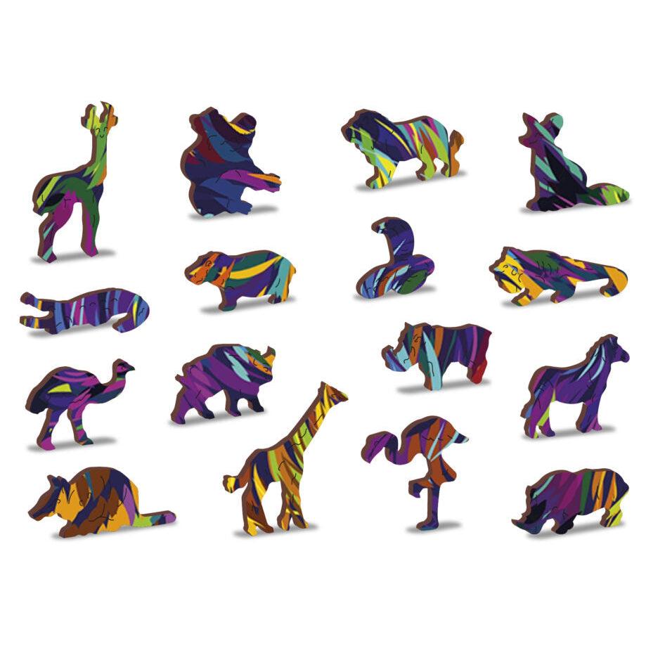 Rainbow Wild Cat – 274 Piece Wood Jigsaw Puzzle