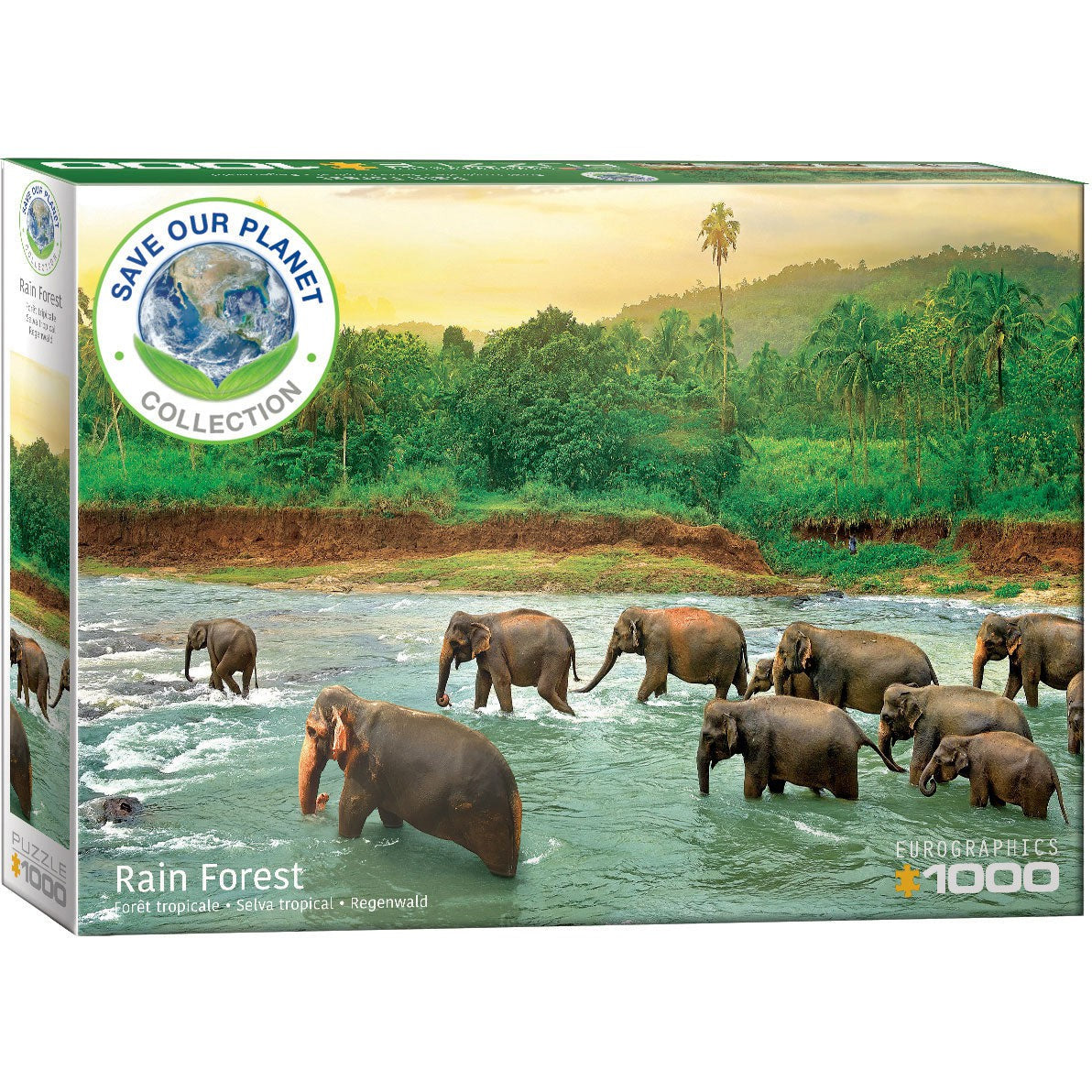 Rainforest – Elephants 1000 Piece Puzzle