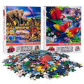 Savanna Animals & Macaws - Set of 2 300 Piece Jigsaw Puzzles