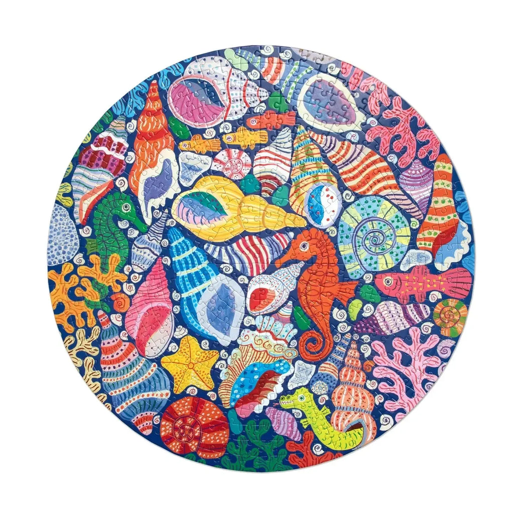Seahorses, Shells & Coral – 500 Piece Round Puzzle