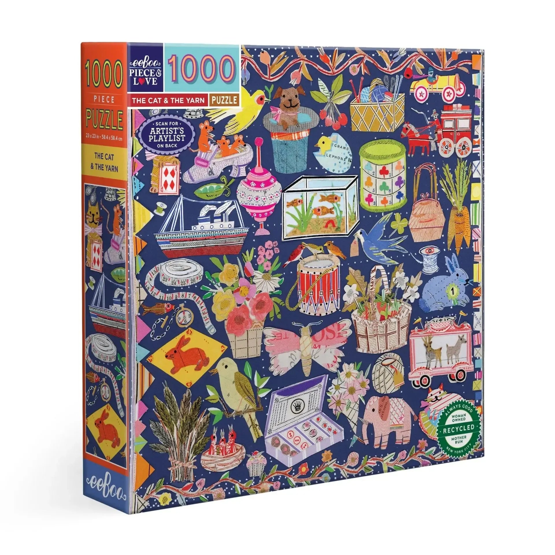 The Cat & the Yarn – 1000 Piece Jigsaw Puzzle