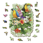 Tropical Birds - 300 Piece Wood Jigsaw Puzzle