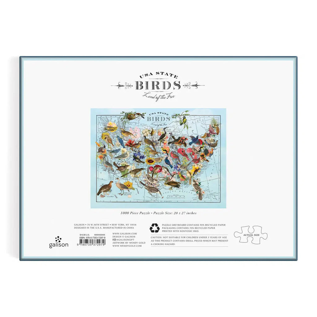 USA State Birds - 1000 Piece Jigsaw Puzzle