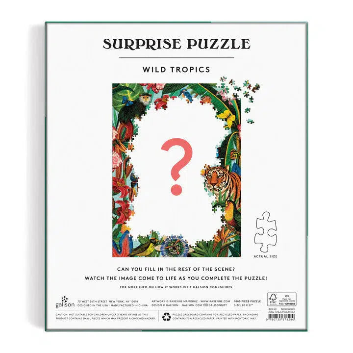 Wild Tropics - 1000 Piece Surprise Jigsaw Puzzle