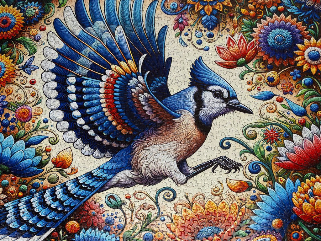Blue Jay in Summer - 1000 Piece Jigsaw Puzzle
