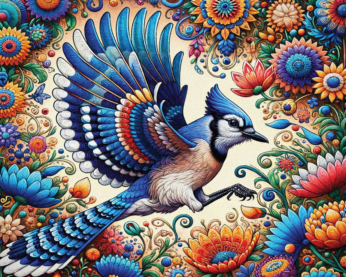 Blue Jay in Summer - 1000 Piece Jigsaw Puzzle