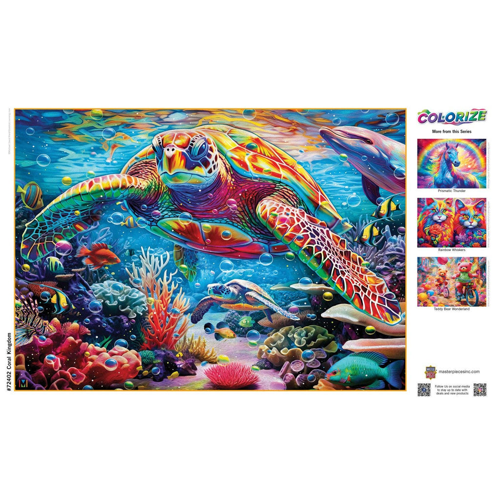 Colorize Coral Kingdom - 1000 Piece Jigsaw Puzzle