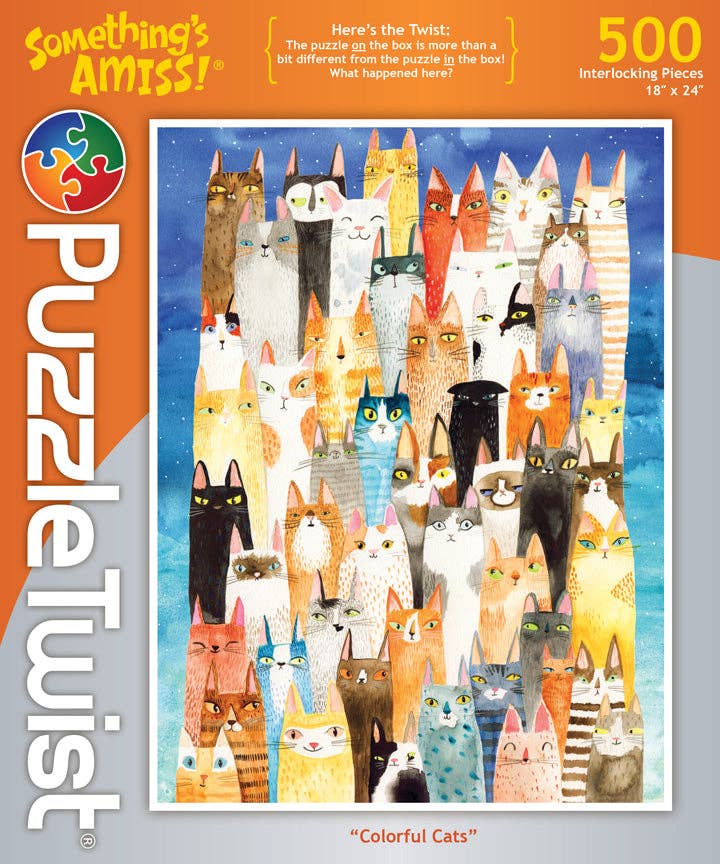 Colorful Cats – 500 Piece Jigsaw Puzzle