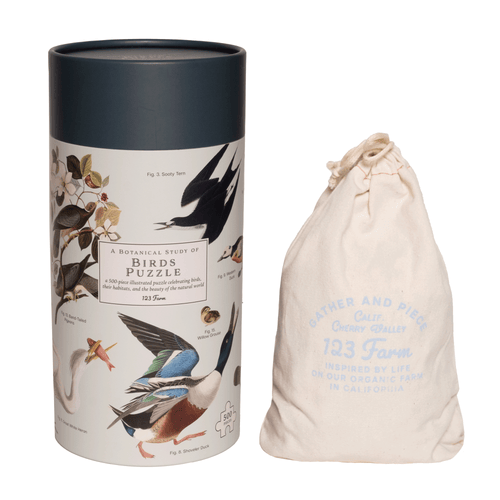 Birds Puzzle – 500 Pc Tube with Vintage Illustrations