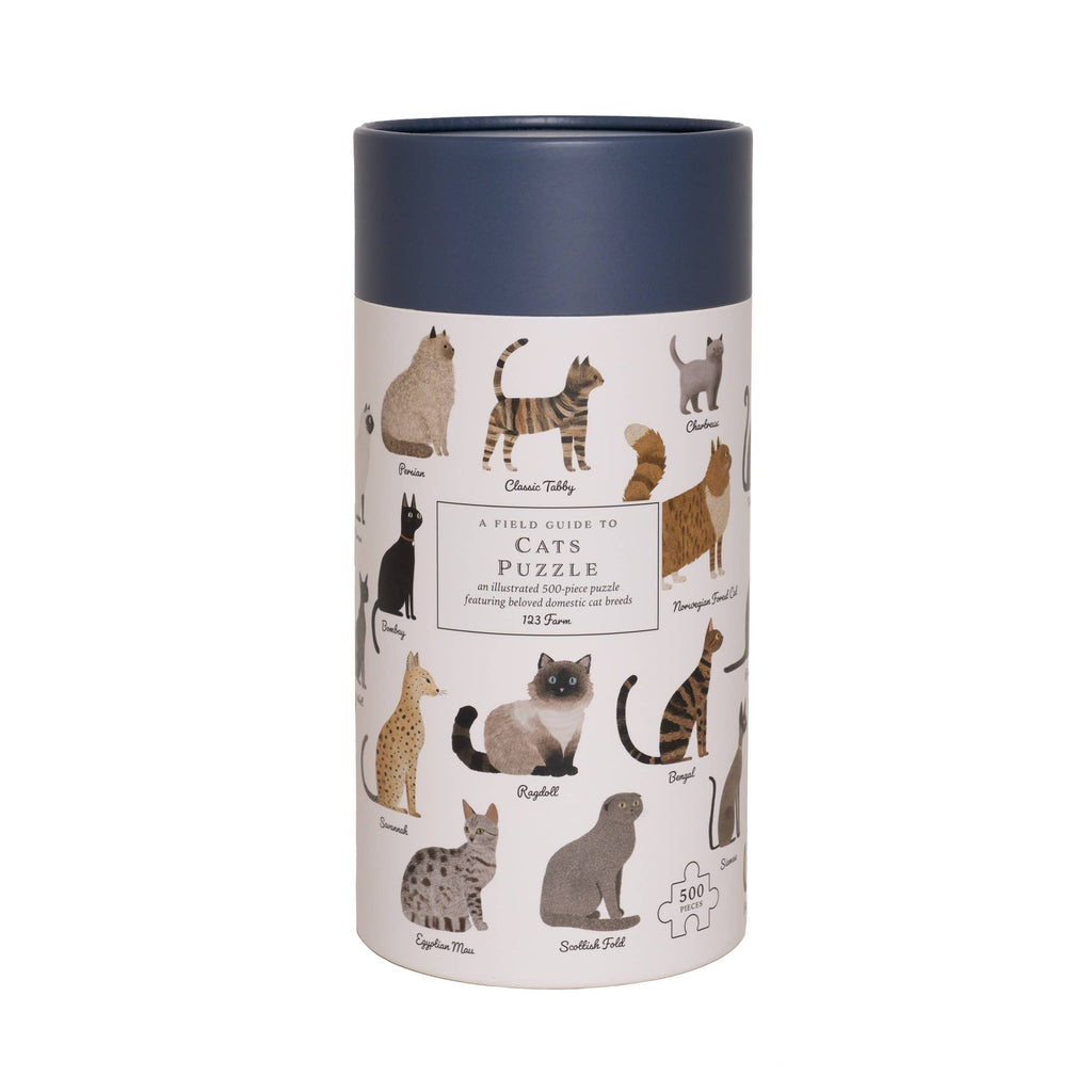 Cats Puzzle – 500 Piece Tube with Vintage Illustrations