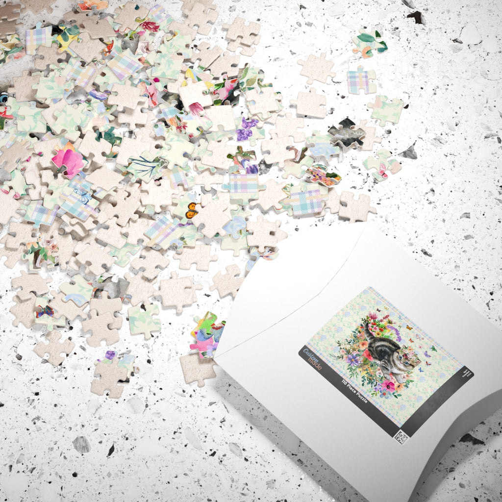 Floral Kitten - Jigsaw Puzzle