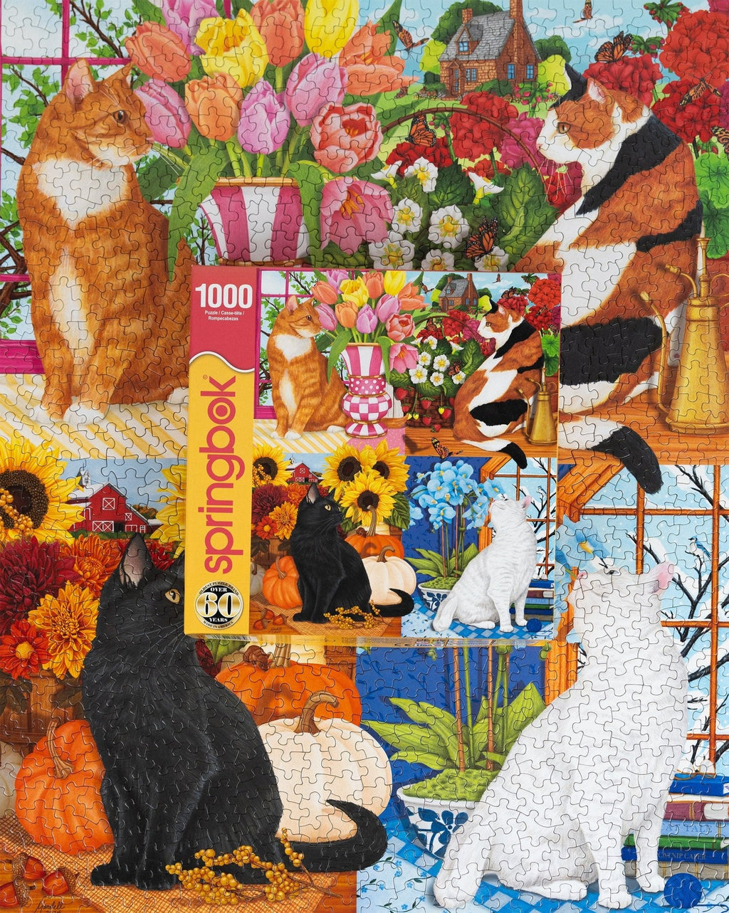 Four Seasons of Cats – 1000 Piece Puzzle