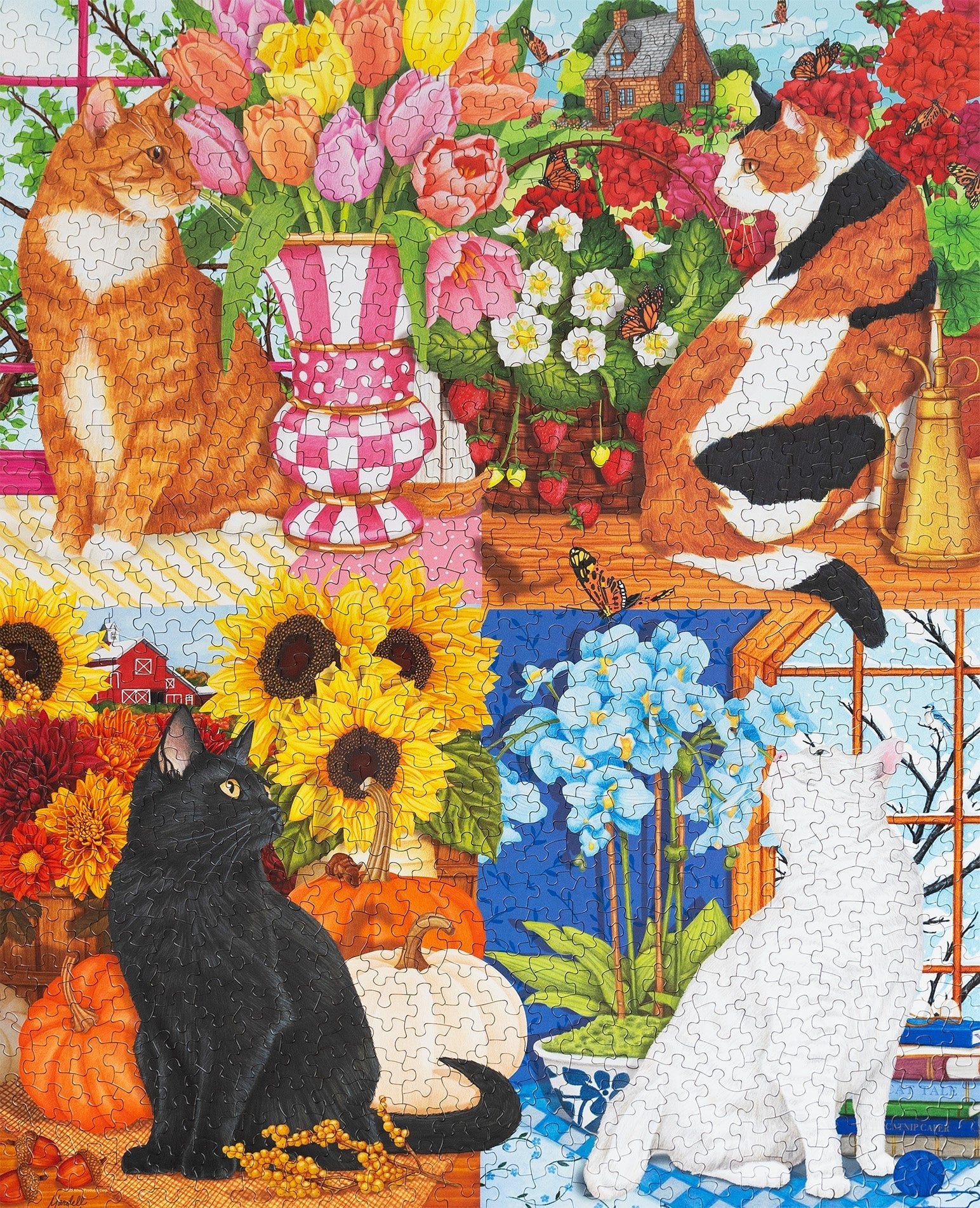 Four Seasons of Cats – 1000 Piece Puzzle