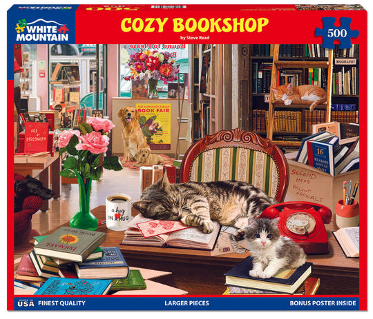Cozy Bookshop - 500 Piece Jigsaw Puzzle