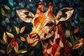 Gentle Giraffe Stained Glass - 1000 Piece Jigsaw Puzzle