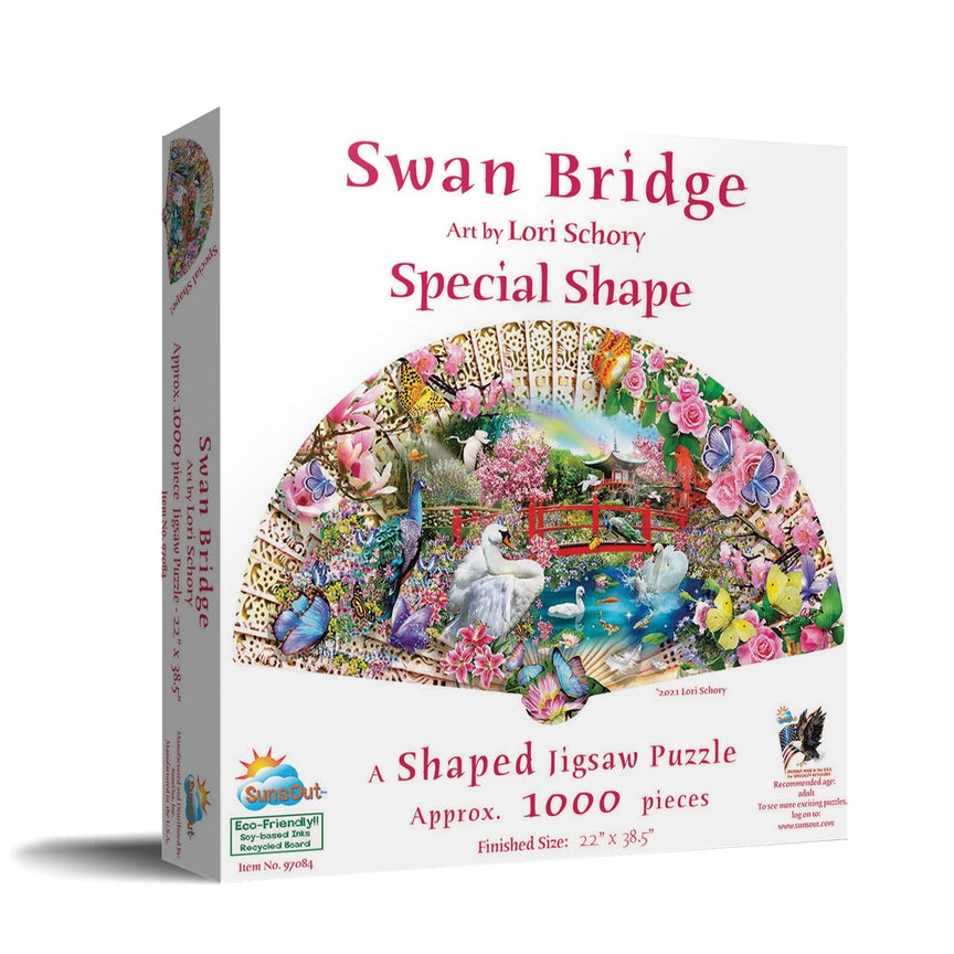 Swan Bridge - 1000 Piece Shaped Jigsaw Puzzle