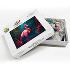 Pink Flamingo Jungle - 1000 Piece Wood Jigsaw Puzzle