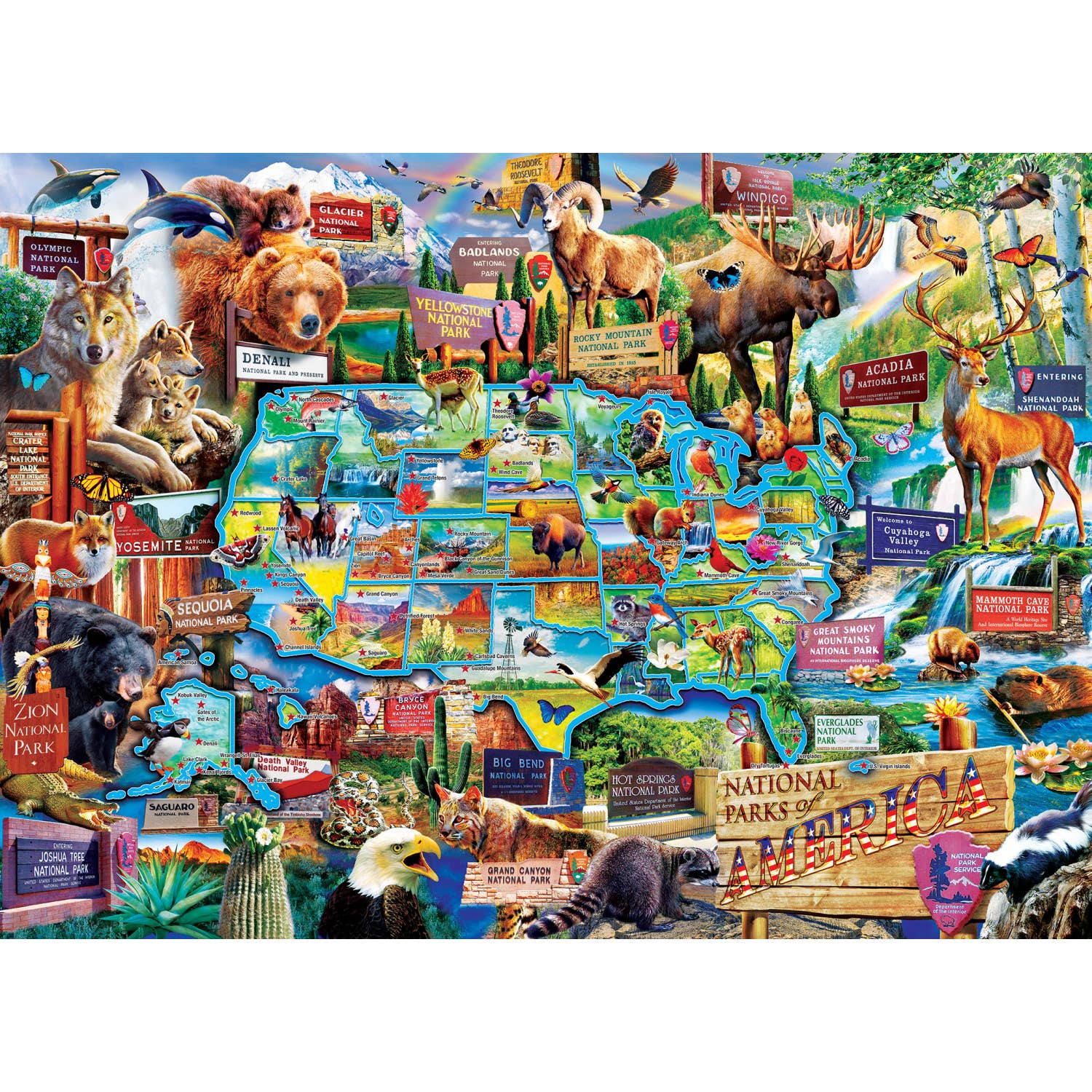 National Parks of America - 1000 Piece Jigsaw Puzzle