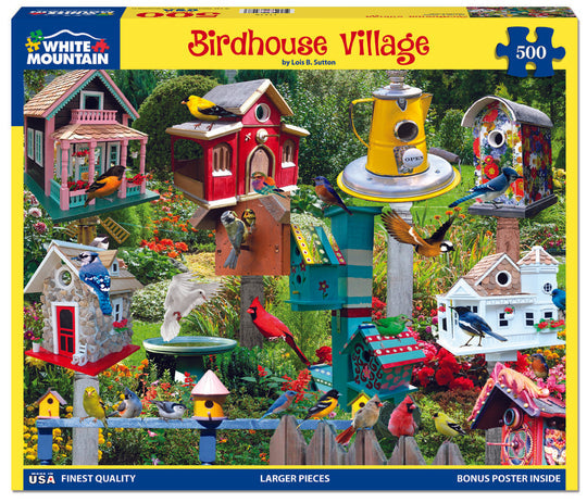Birdhouse Village – Birds 500 Piece Puzzle