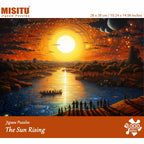 MISITU 1000pcs Jigsaw Puzzle The Sun Rising Challenging 10.24x14.96in