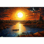 MISITU 1000pcs Jigsaw Puzzle The Sun Rising Challenging 10.24x14.96in
