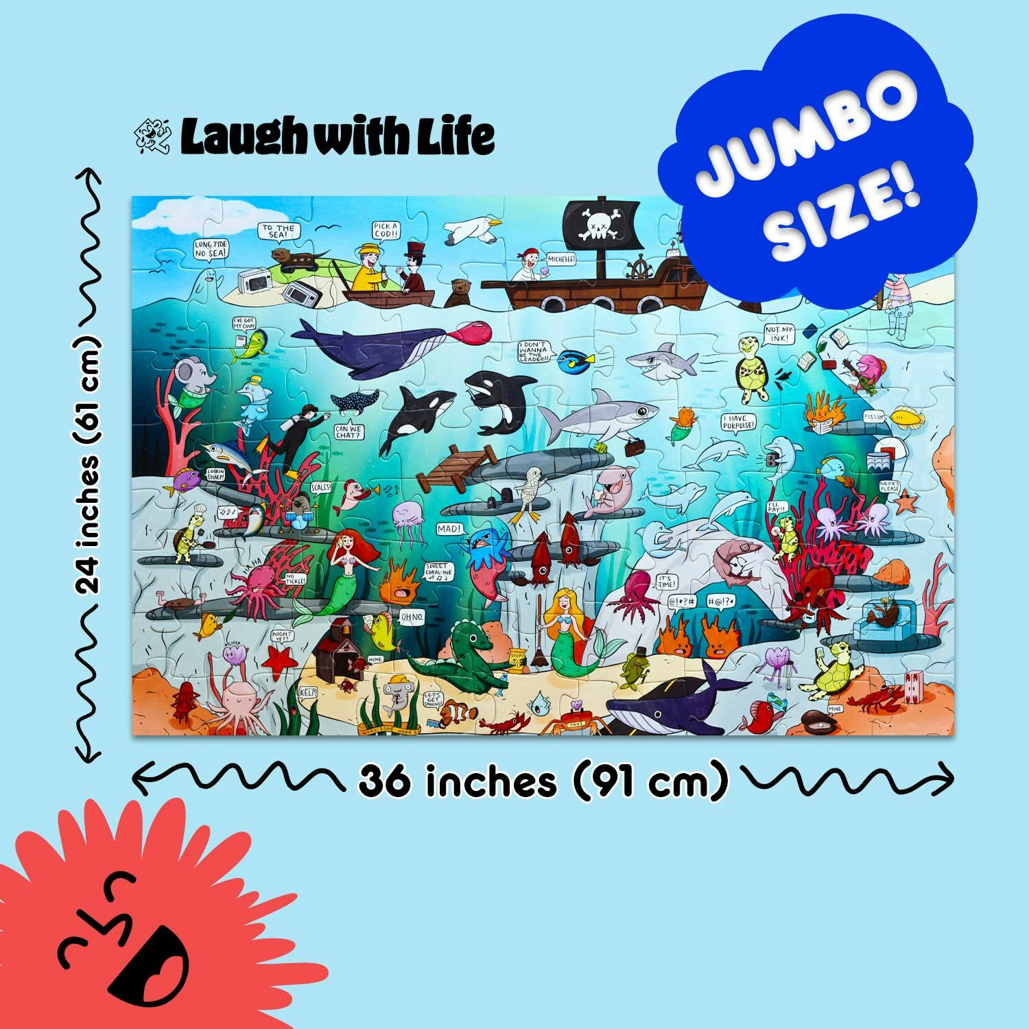 Sea Joke Puzzle – Ocean 72 Piece Floor Puzzle for Kids
