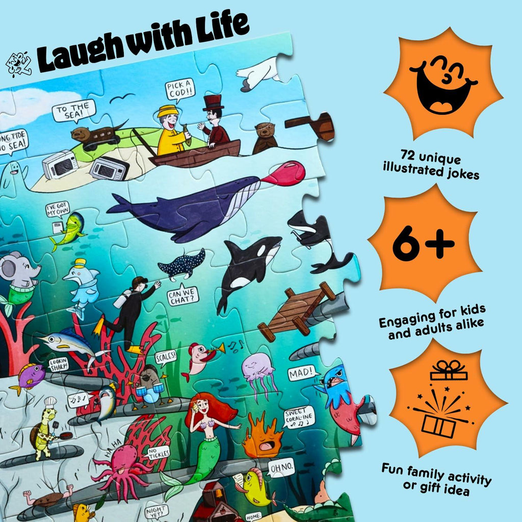 Sea Joke Puzzle – Ocean 72 Piece Floor Puzzle for Kids