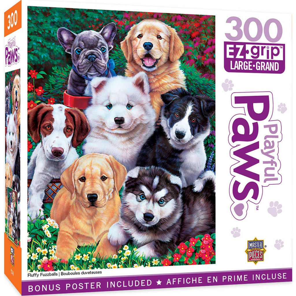 Playful Pups Fluffy Fuzzballs – Puppies 300 Piece Puzzle