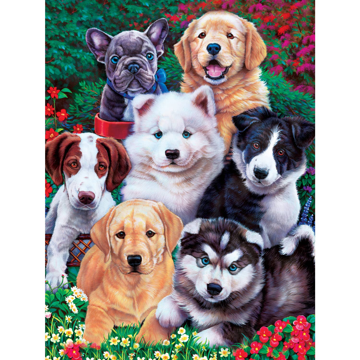 Playful Pups Fluffy Fuzzballs – Puppies 300 Piece Puzzle
