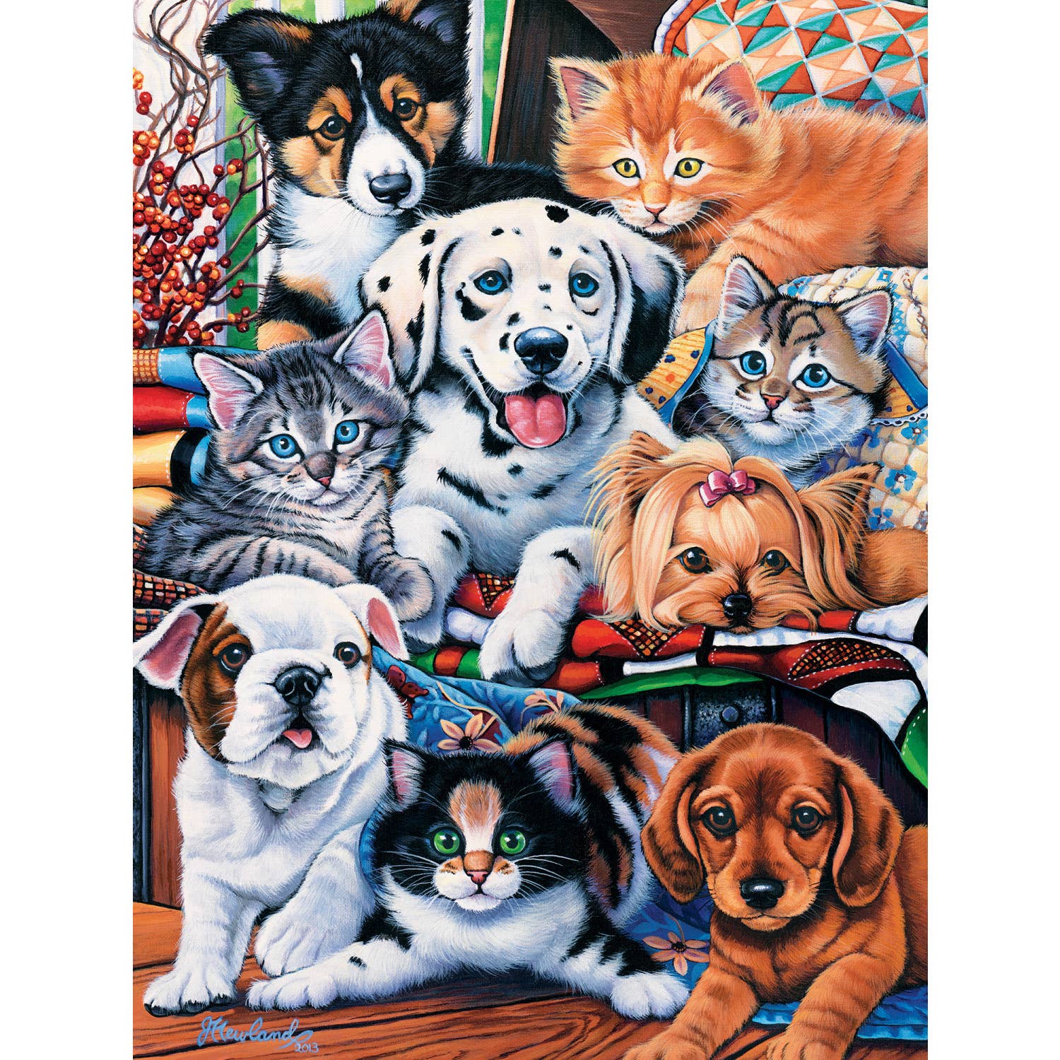 Playful Paws Hide and Seek - 300 Piece Jigsaw Puzzle