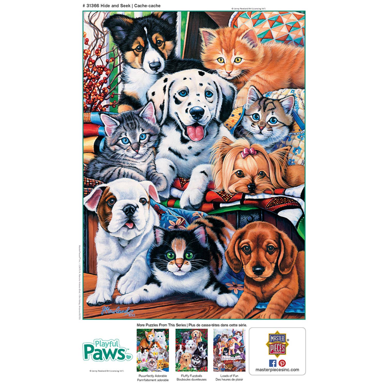 Playful Paws Hide and Seek - 300 Piece Jigsaw Puzzle