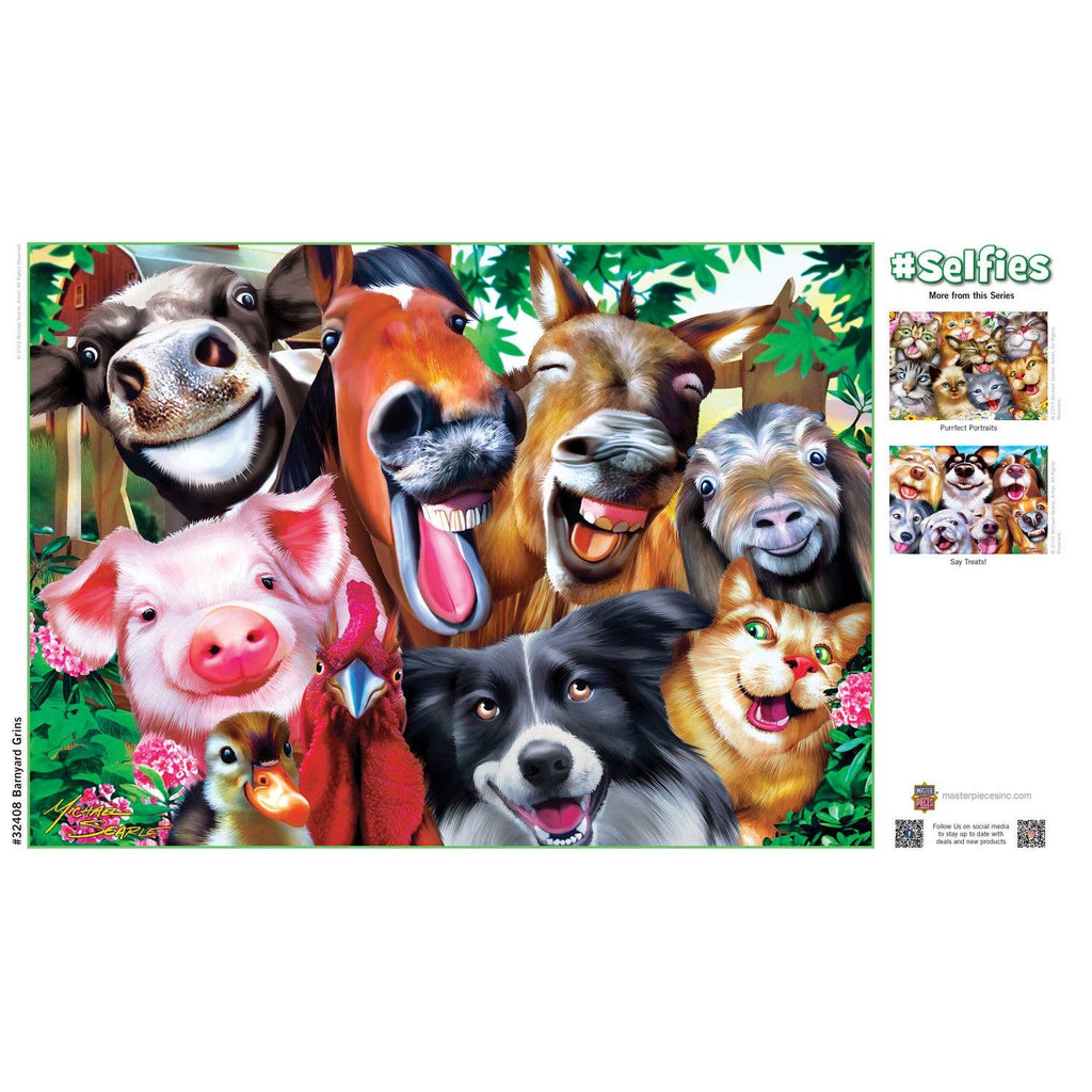 Selfies Barnyard Grins - 500 Piece Jigsaw Puzzle
