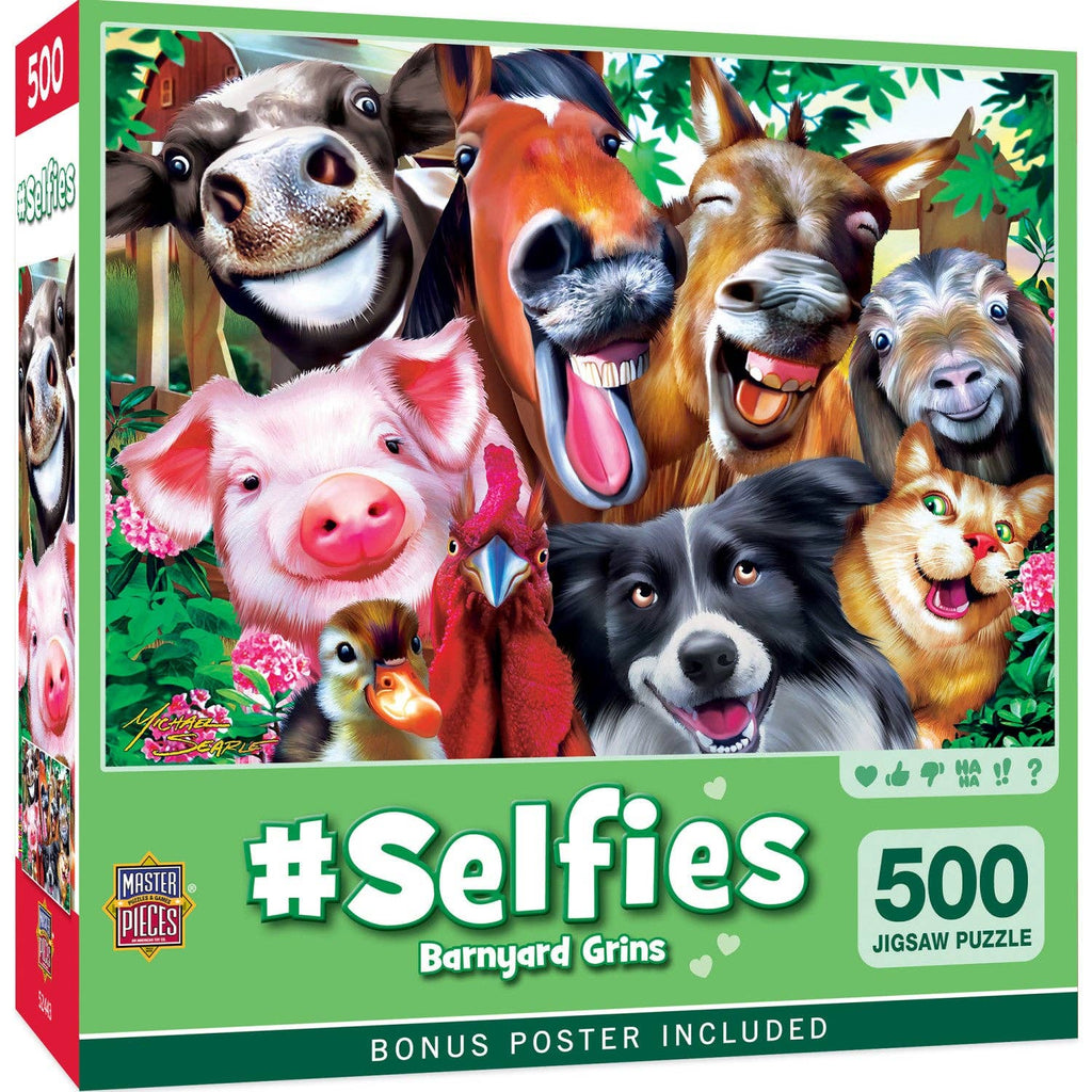 Selfies Barnyard Grins - 500 Piece Jigsaw Puzzle