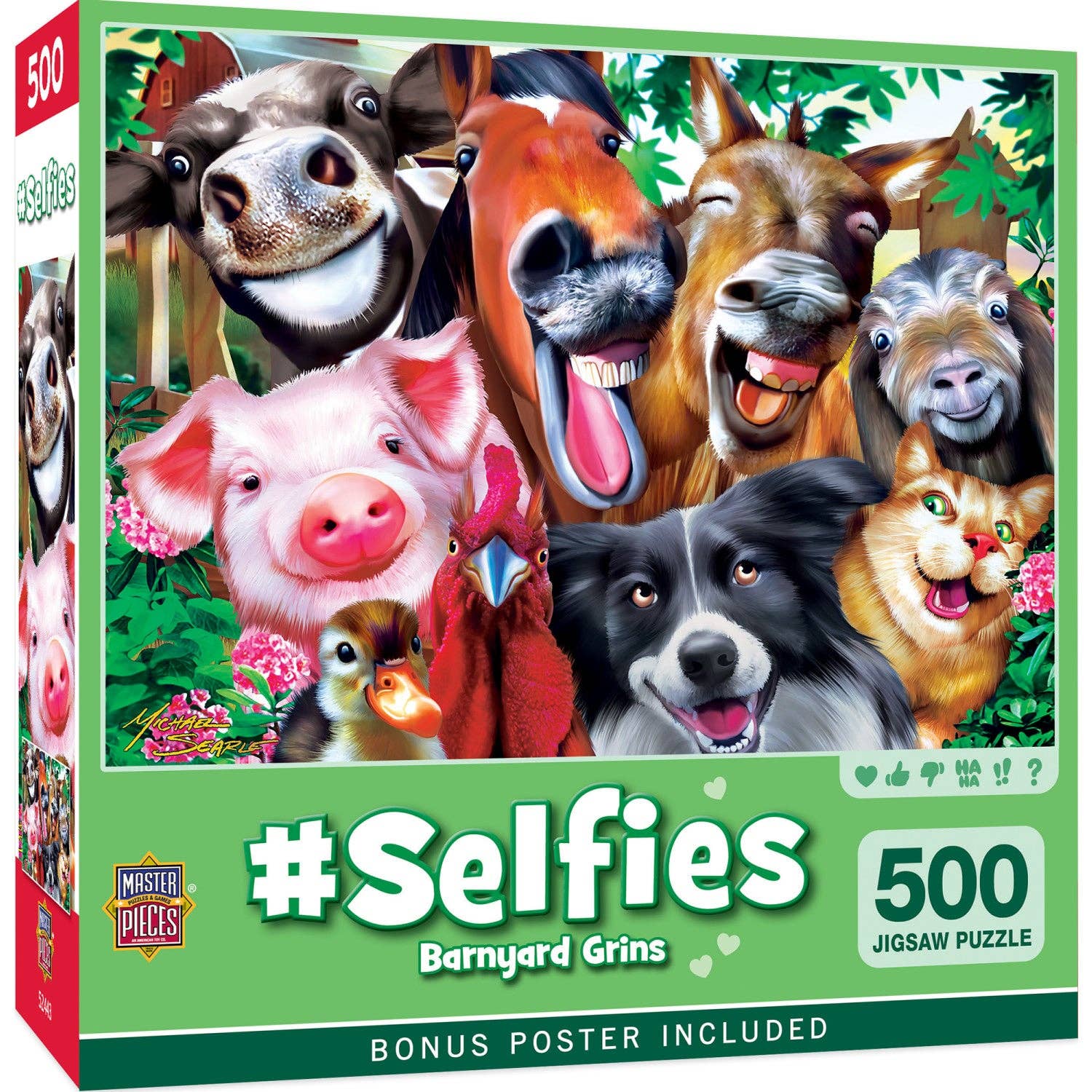 Selfies Barnyard Grins - 500 Piece Jigsaw Puzzle
