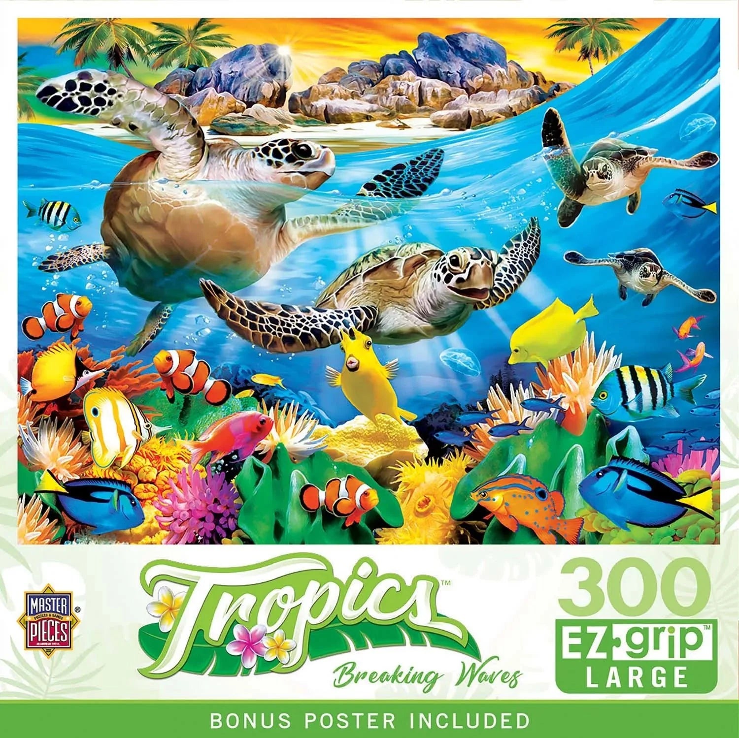 Tropics Breaking Waves - 300 Piece Jigsaw Puzzle