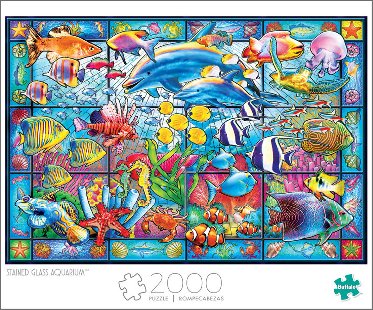 Stained Glass Aquarium – 2000 Piece Puzzle for Adults