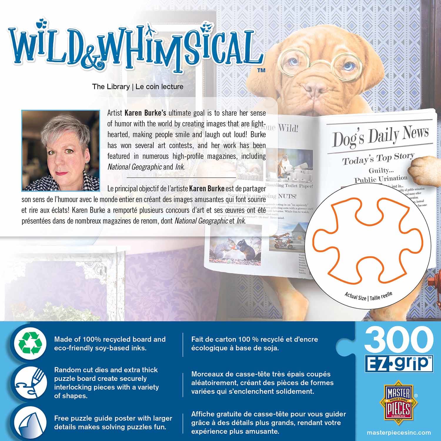 Wild & Whimsical The Library 300 Piece EZ Grip Jigsaw Puzzle | Masterpieces