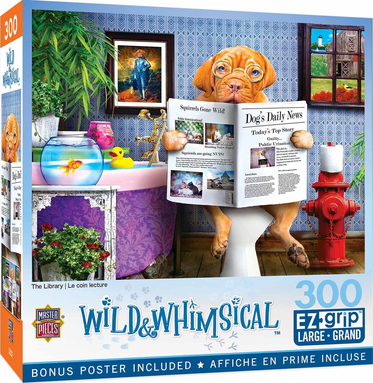 Wild & Whimsical The Library 300 Piece EZ Grip Jigsaw Puzzle | Masterpieces