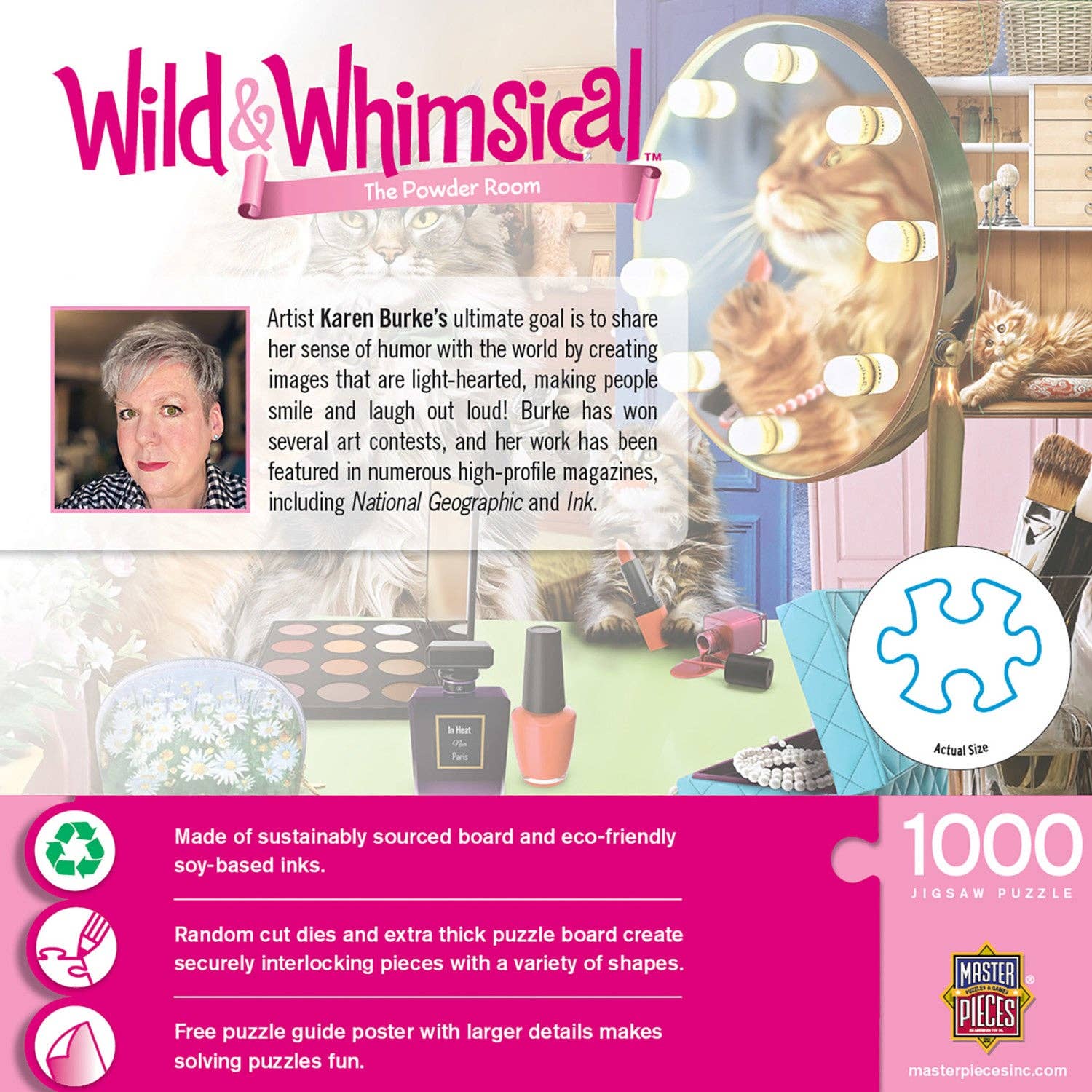 Wild & Whimsical - The Powder Room 1000 Piece Jigsaw Puzzle by Masterpieces Puzzles