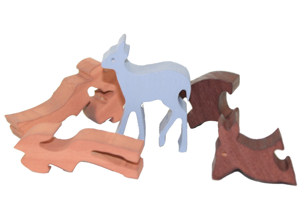White-tailed Deer Wooden Puzzle for Kids - 5 Piece Jigsaw Puzzle